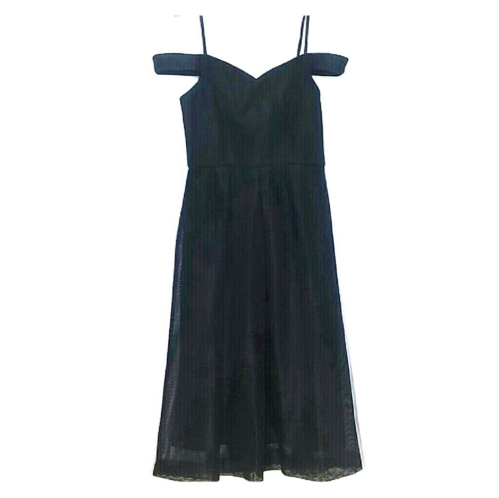 Lumier by Bariano Black Textured Dress NWT